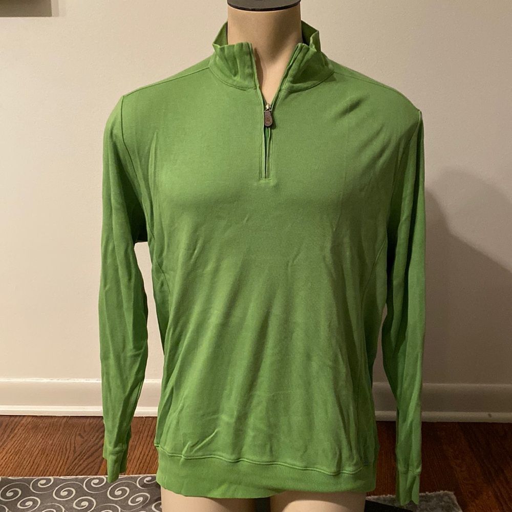 TD Thomas Dean Men’s Large Long 1/4 Zip Up Long Sleeve Sweater